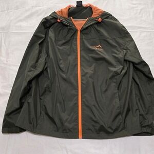 Arctix Men's Green Orange Raincoat Windbreaker Alaska Mountain 2X /0029